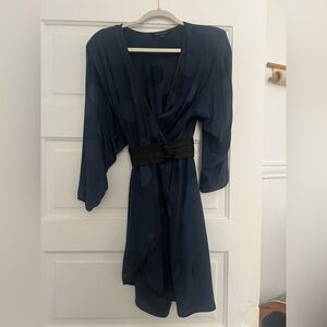 Marc Jacobs Navy Polka Dot Wrap Dress